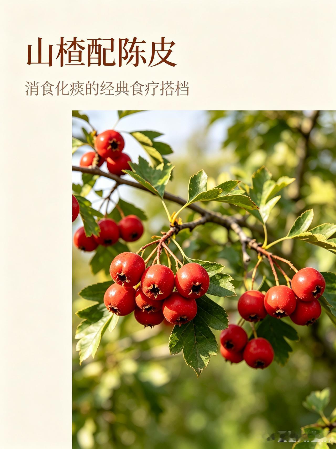 山楂配陈皮，消食化痰的经典食疗搭档不少人脾胃弱，稍微吃多点油腻肉食，就肚子
