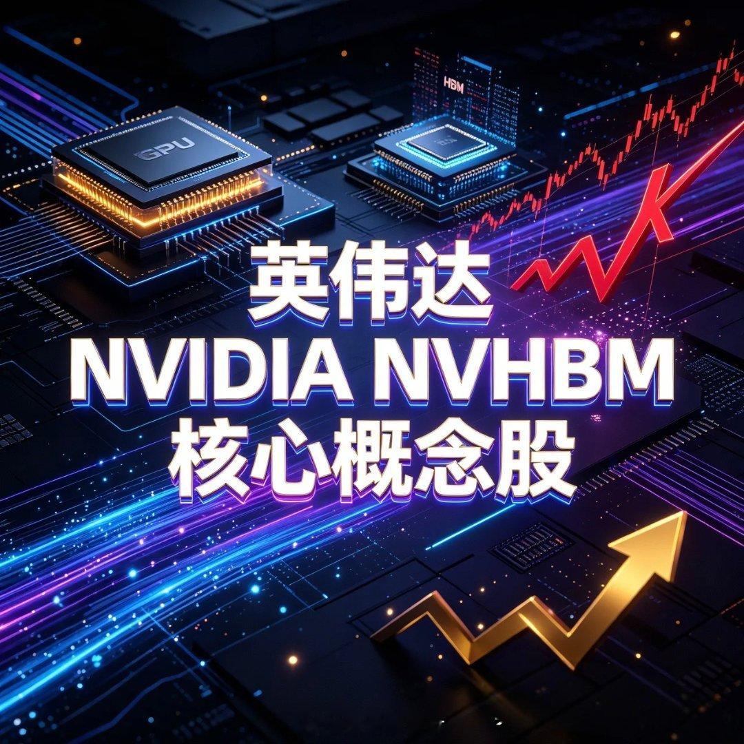 英伟达NVIDIAiconNVHBM核心概念股通富微电002156先进封