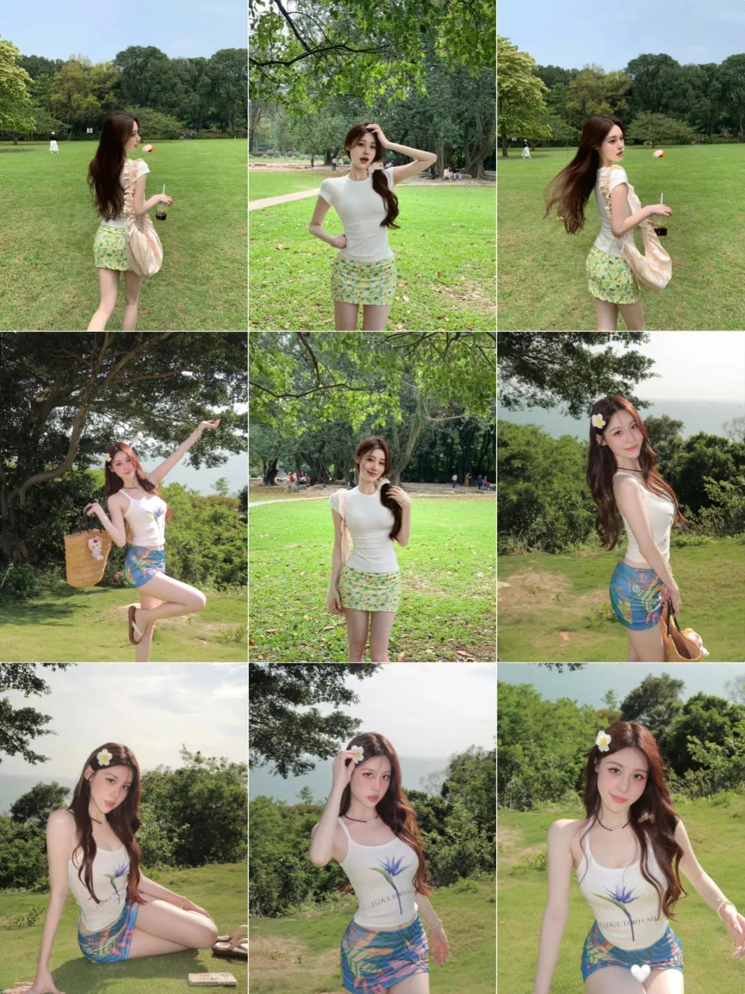 草地拍照秒出片，9个动作，拍出自然氛围感随便一拍都很美春天夏天最适合去草地拍