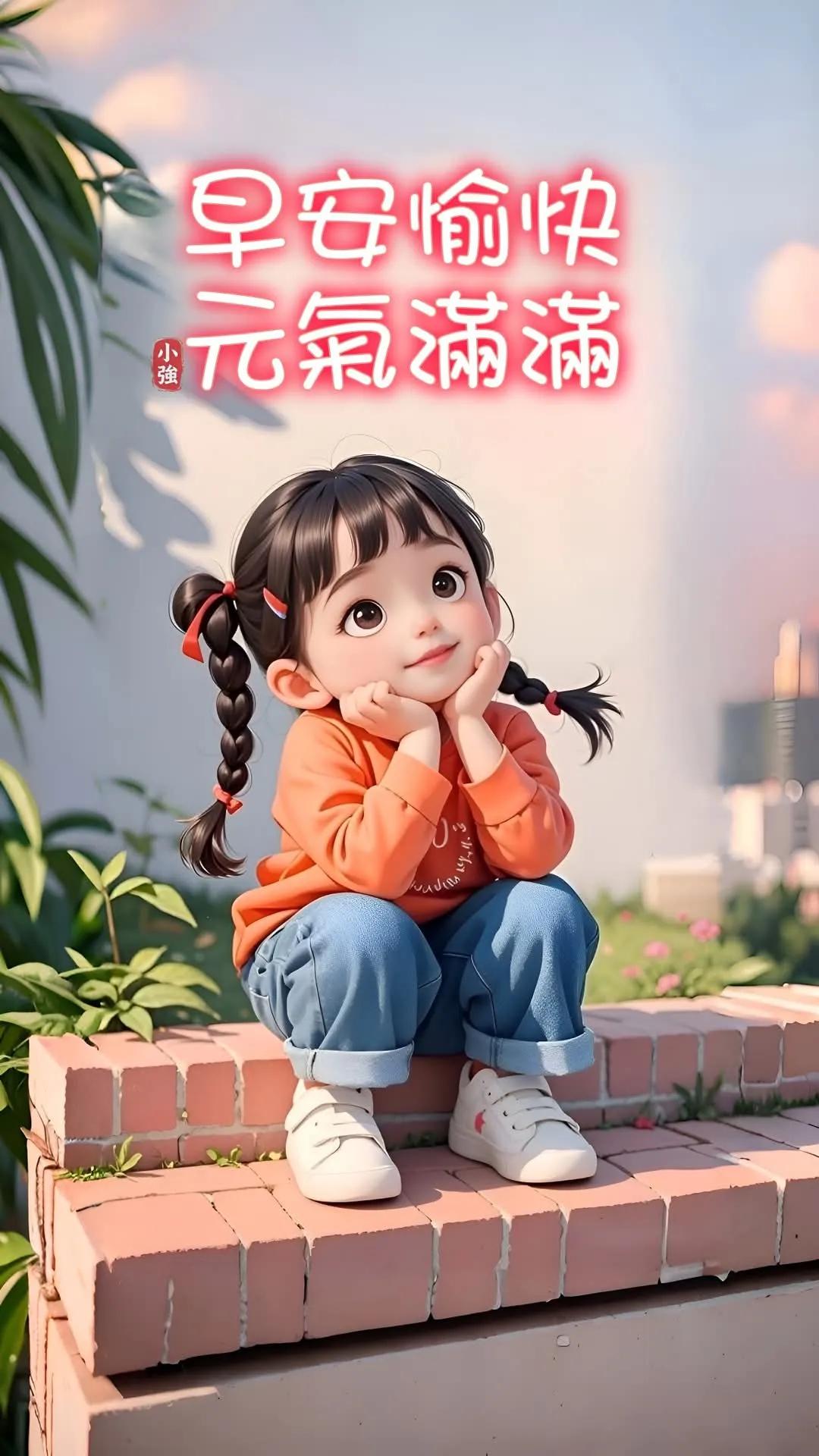 元气满满的一天，从早安开始！🌞💕💕💕