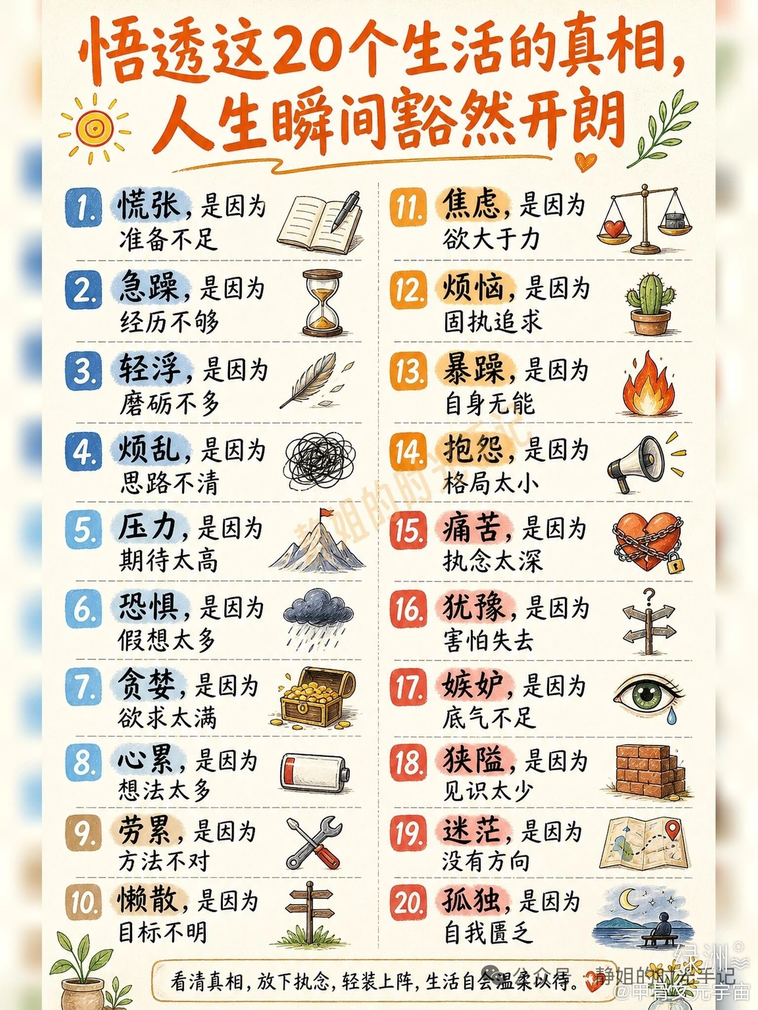 悟透这20个生活的真相，人生瞬间豁然开朗绿洲