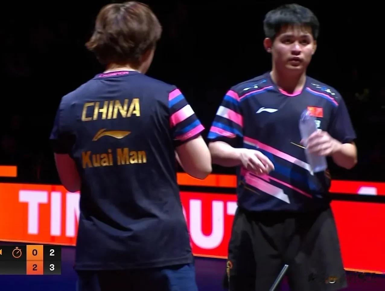 估计现在莎头组合是全网最让人安心的混双搭档了。他们打比赛稳得很，不管对手怎么