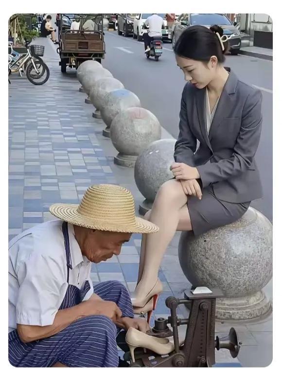 上周把穿了三年的裸色细高跟翻出来，鞋跟侧面磨出一道两毫米深的豁口，再走下去估计要