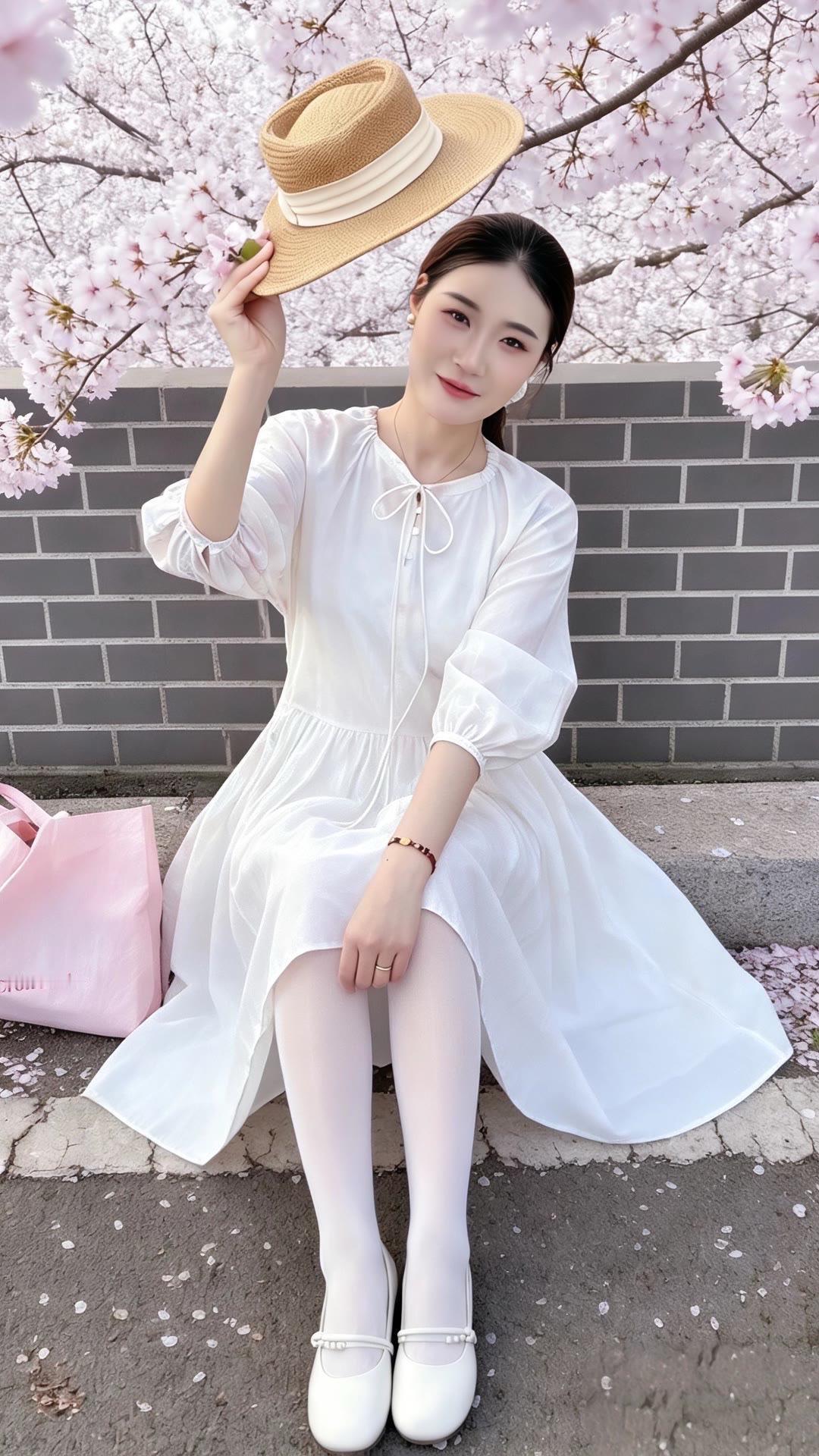 少女感穿搭夏日穿搭甜美穿搭白色小裙子摄影约拍