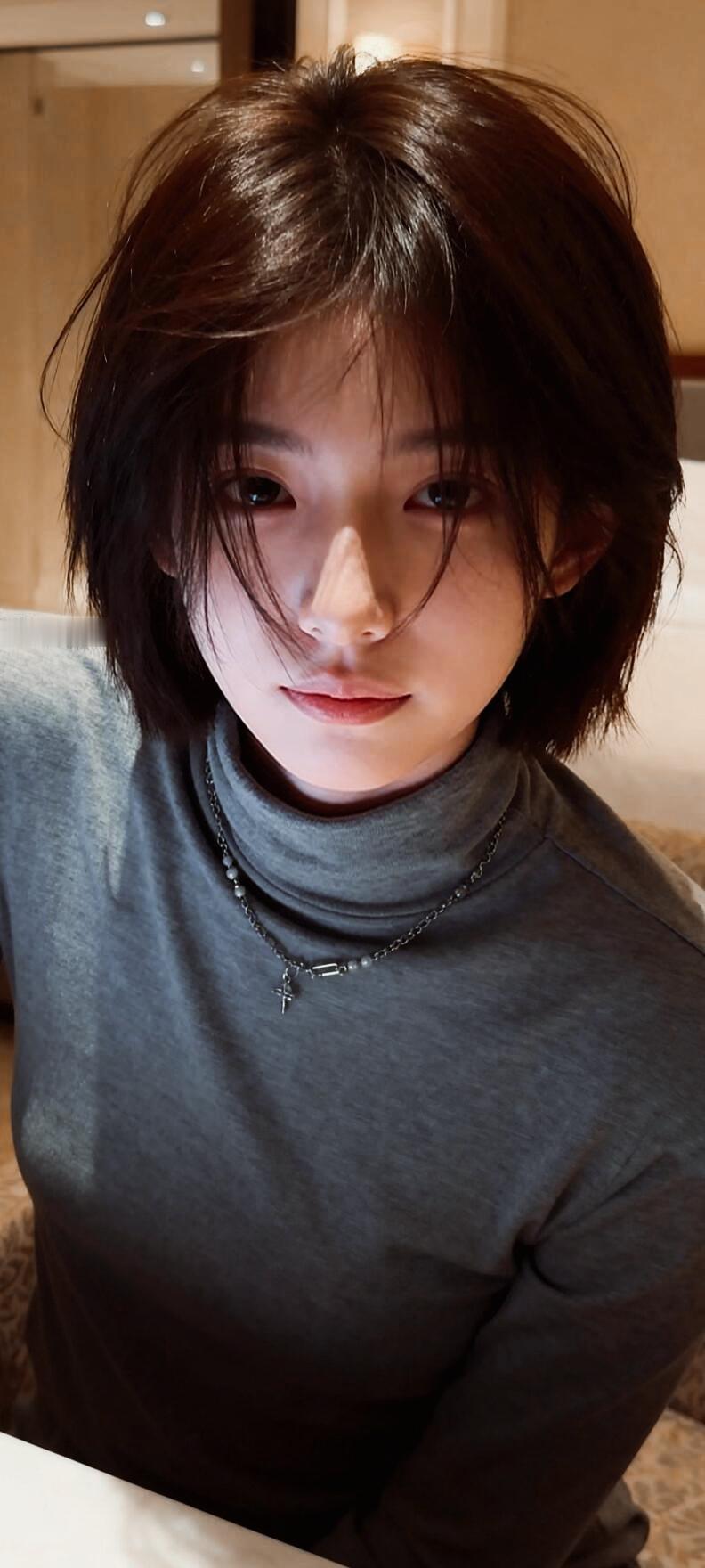 什么样子的女人才是最美的摄影∴〈清新∴阳光∴洒脱∴可爱的短发女孩∴〉一[祈祷][