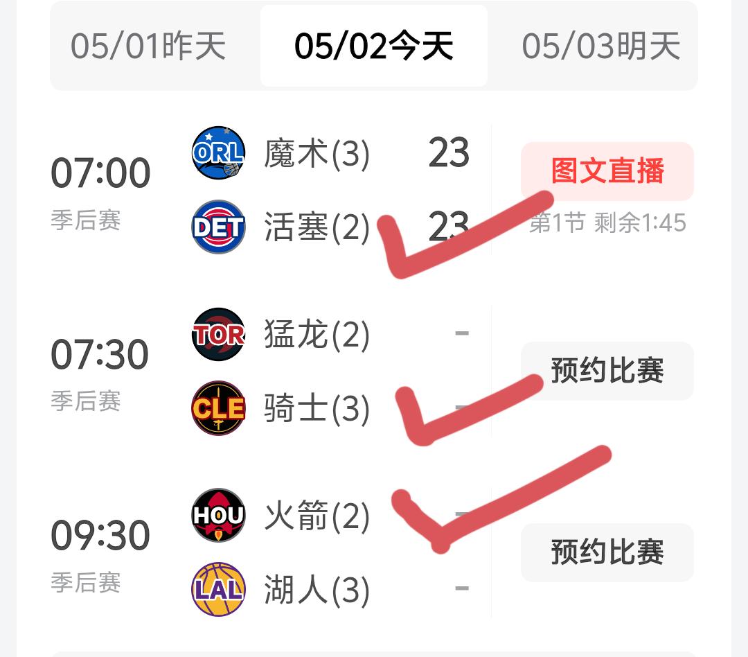 今天三场比赛预测来了，一队出局，两组战平今天上午NBA有三场比赛，非常巧的是三