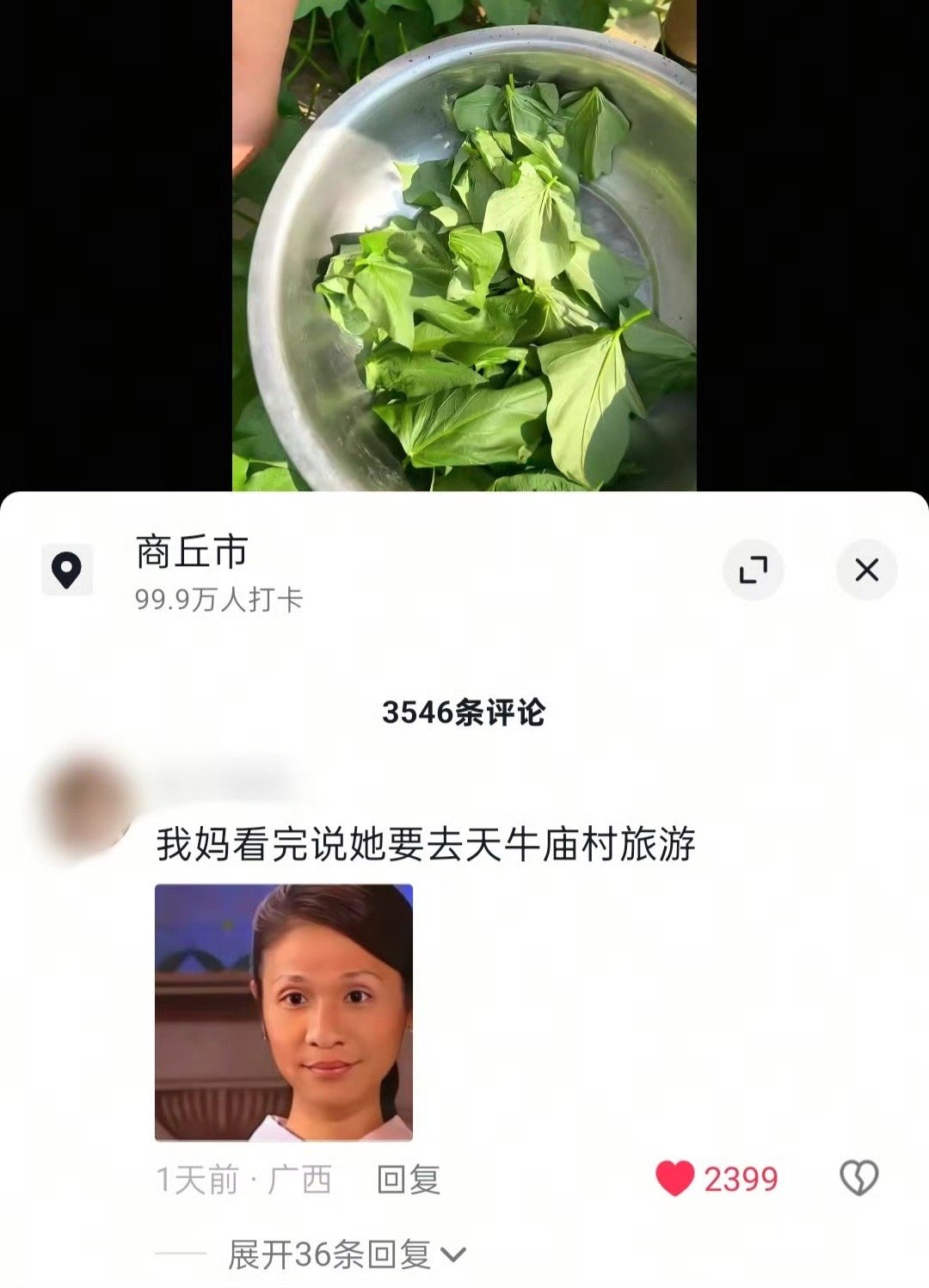 我妈看完生万物说她要去天牛庙村旅游​​​