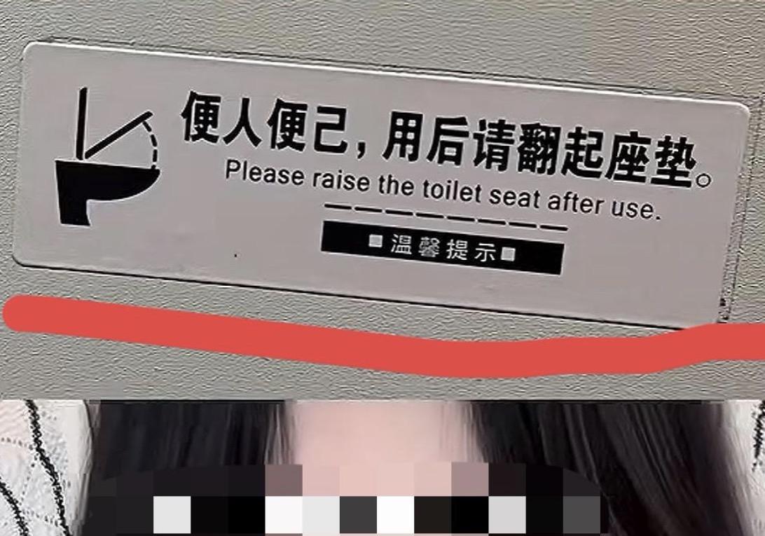 现在某些人真的是打拳都打疯了，连高铁上厕所的标语也难逃被批判的命运！来，大家先看