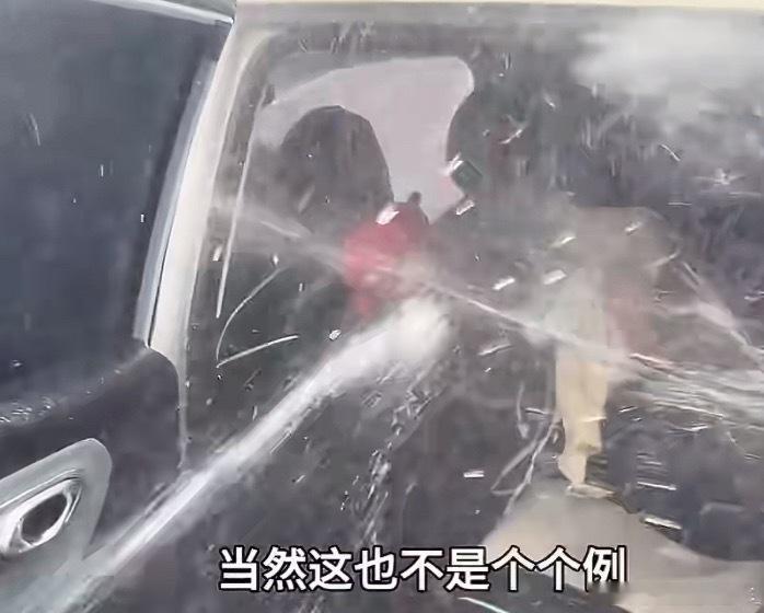 女子回应泼水节多人向车内喷水这根本不是现场的热情游客…应该叫坏种这个拉开后备箱的