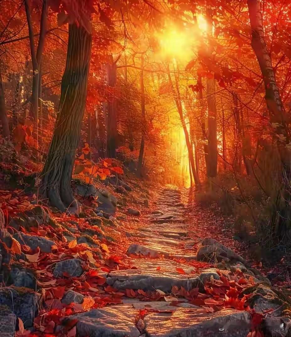 上联：枫燃山径风传韵，下联：榆荫砖甬雨送爽