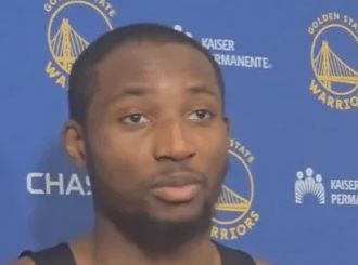 NBA常规赛，勇士116-121不敌国王。赛后，乔纳森-库明加接受了采访。库明