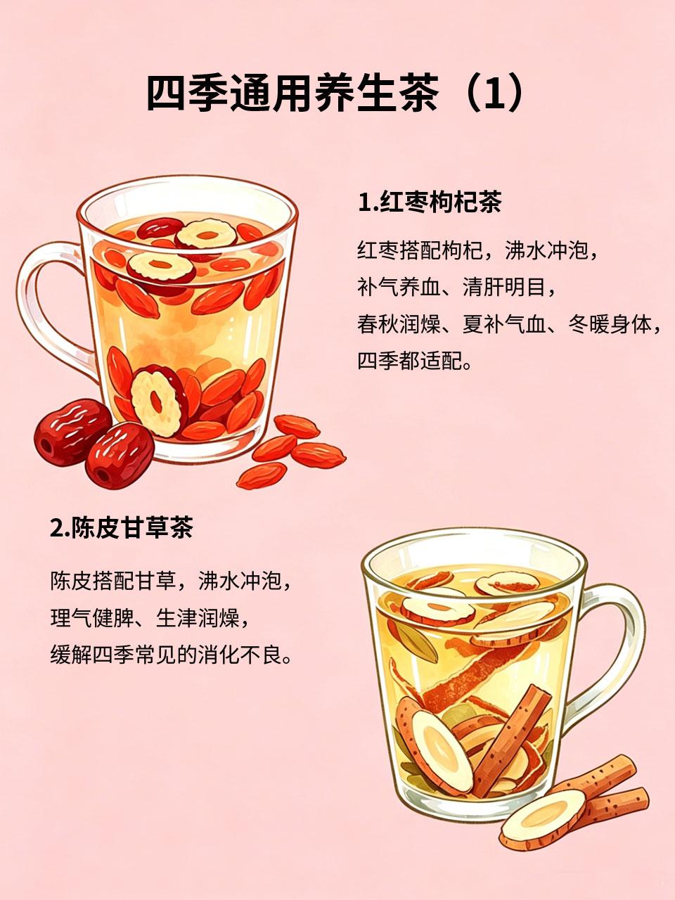 四季通用养生茶，日常调理超合适不管春夏秋冬，日常调理都离不开一款温和的养生茶?