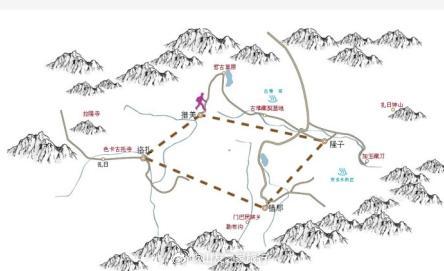 【哲古镇】因为哲古湖和稀罕的藏野驴而出名。这个镇子的规模不小，规划整齐，用石头砌