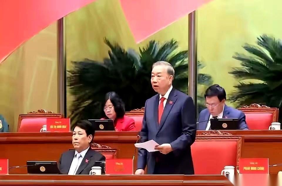 越南政坛这一幕，镜头感太强了。两个人，苏林和梁强。一个，是公认的狠角色，手腕