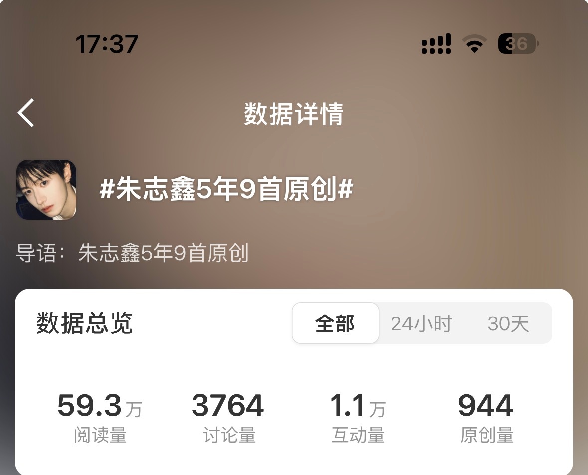 朱志鑫5年9首原创原创还是太少，这种词条多上才能打破花瓶这种xnb呀，大家再努