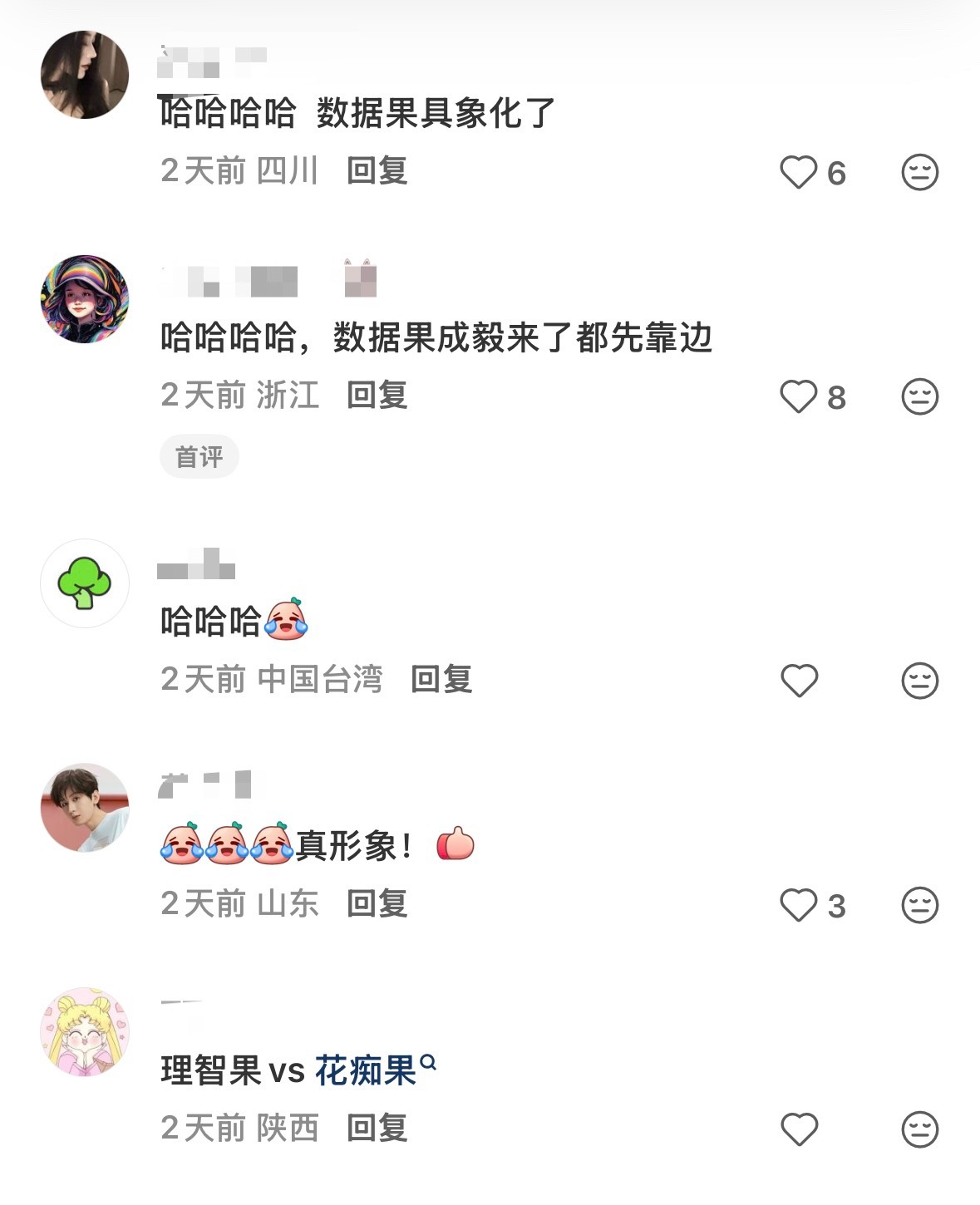 果果的各种形态，太可爱了！数据果具象化了，成毅来了都得先靠边[笑着哭]​​​
