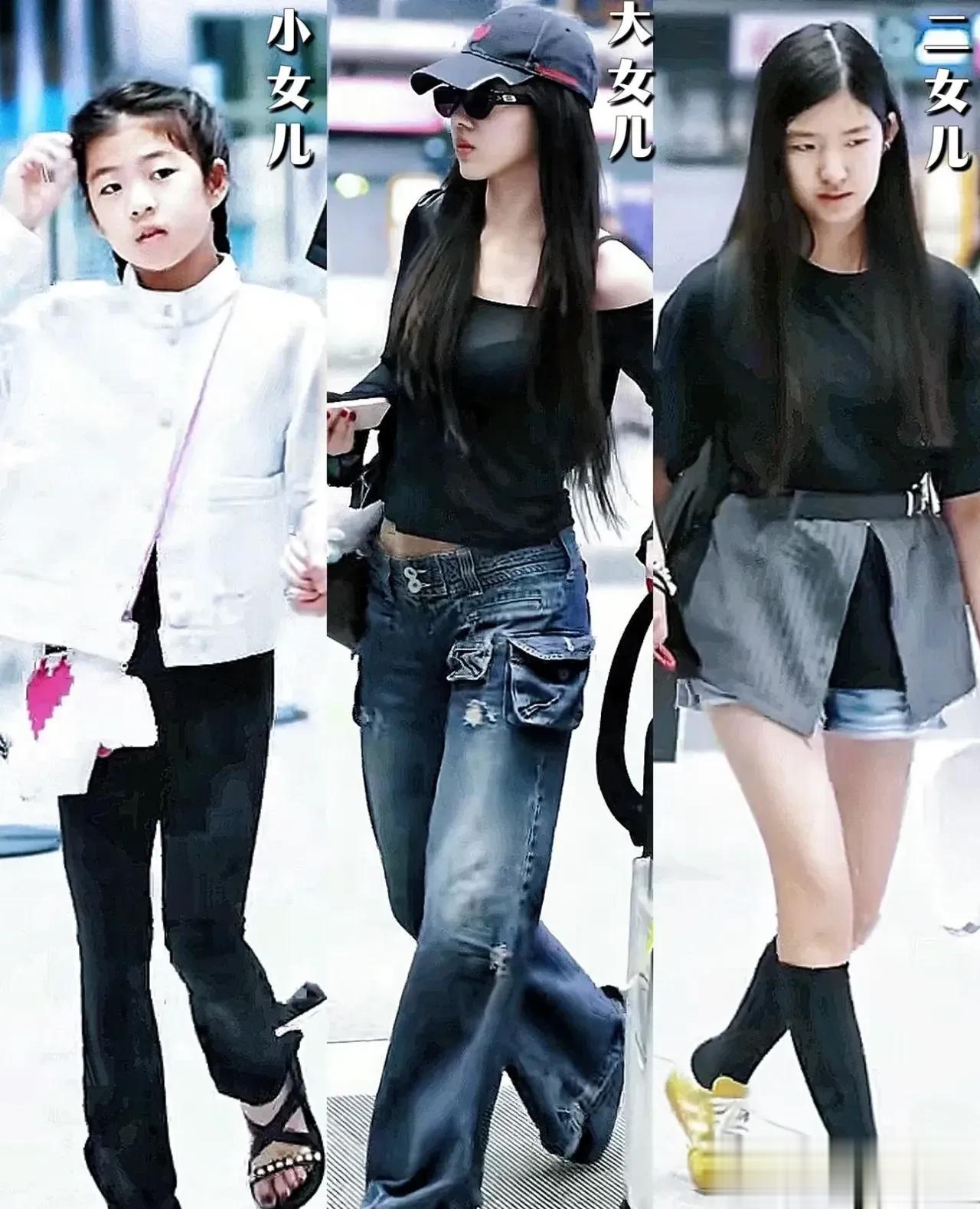 汪峰三个女儿三个妈，还是大女儿小苹果最漂亮，举手投足之间有模特范儿，还是葛荟婕的