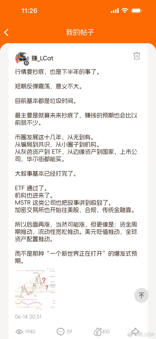 这一轮，虽然比特币上面确实卖早了，但ETH和山寨这块，基本算是实实在在逃顶了