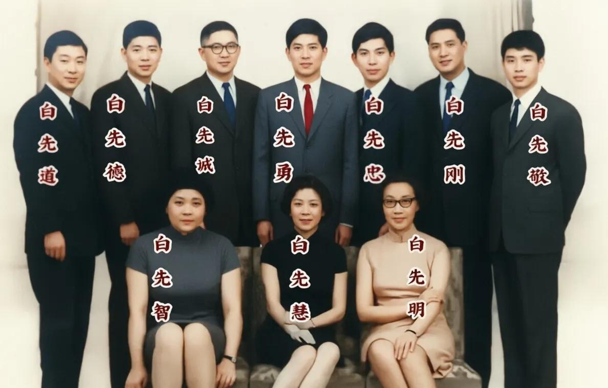 白崇禧育有七个儿子、三个女儿，共计十个子女。他们无一从政。长子在空军接受训练后