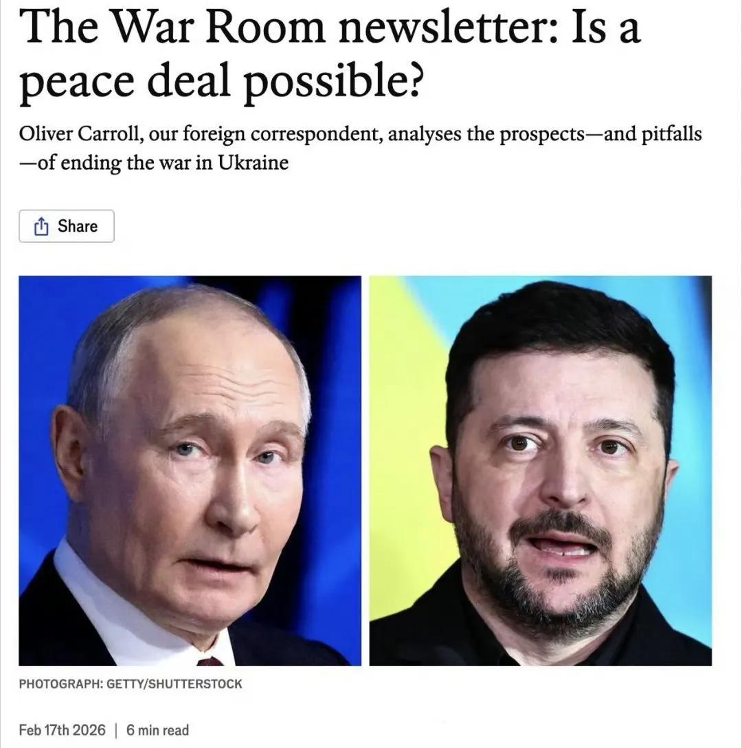 英国《经济学人》报道称，目前乌克兰政府在对俄罗斯谈判方面分裂成了势均力敌的两个阵