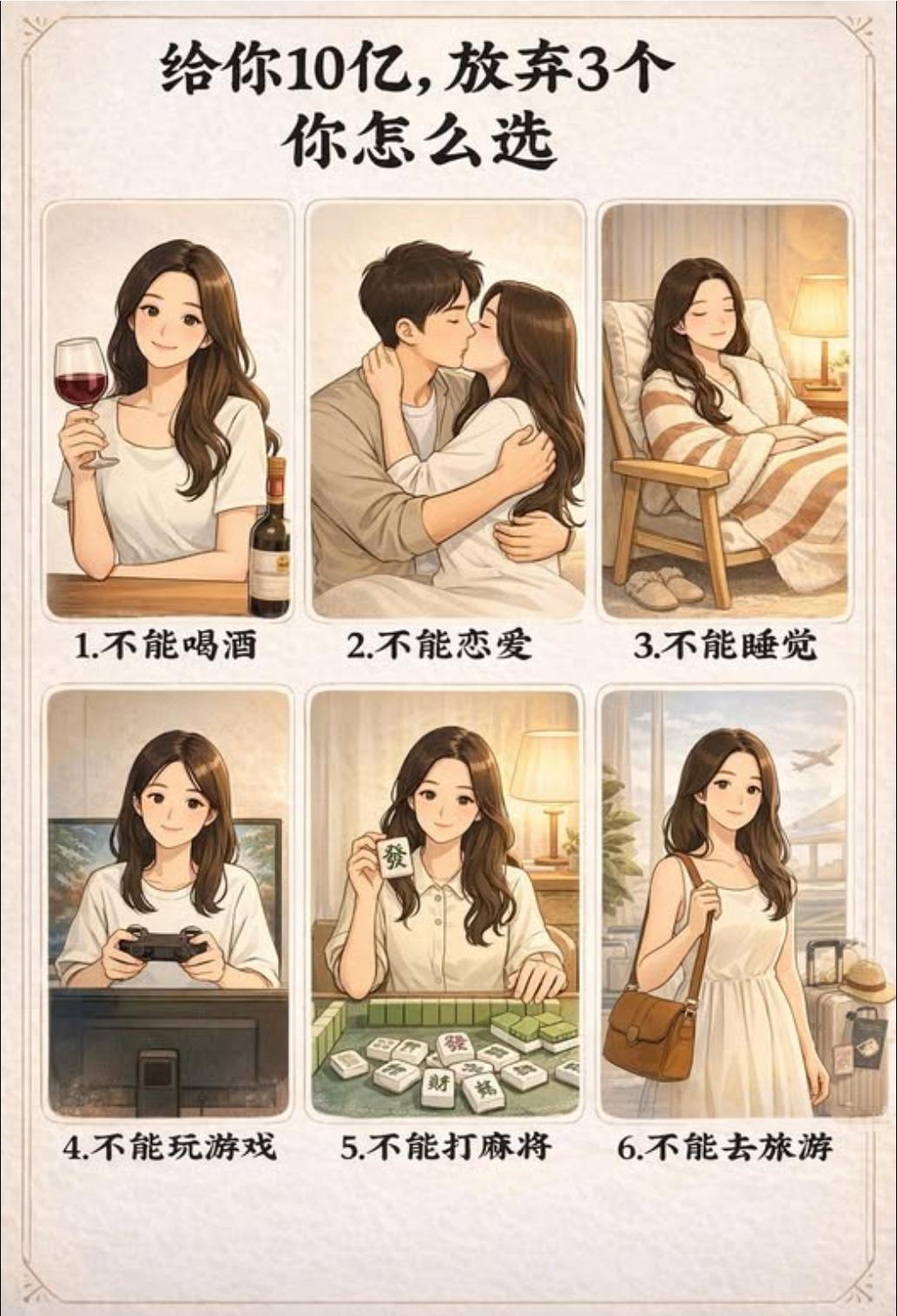 放弃3个的话，是你你会选哪三个？