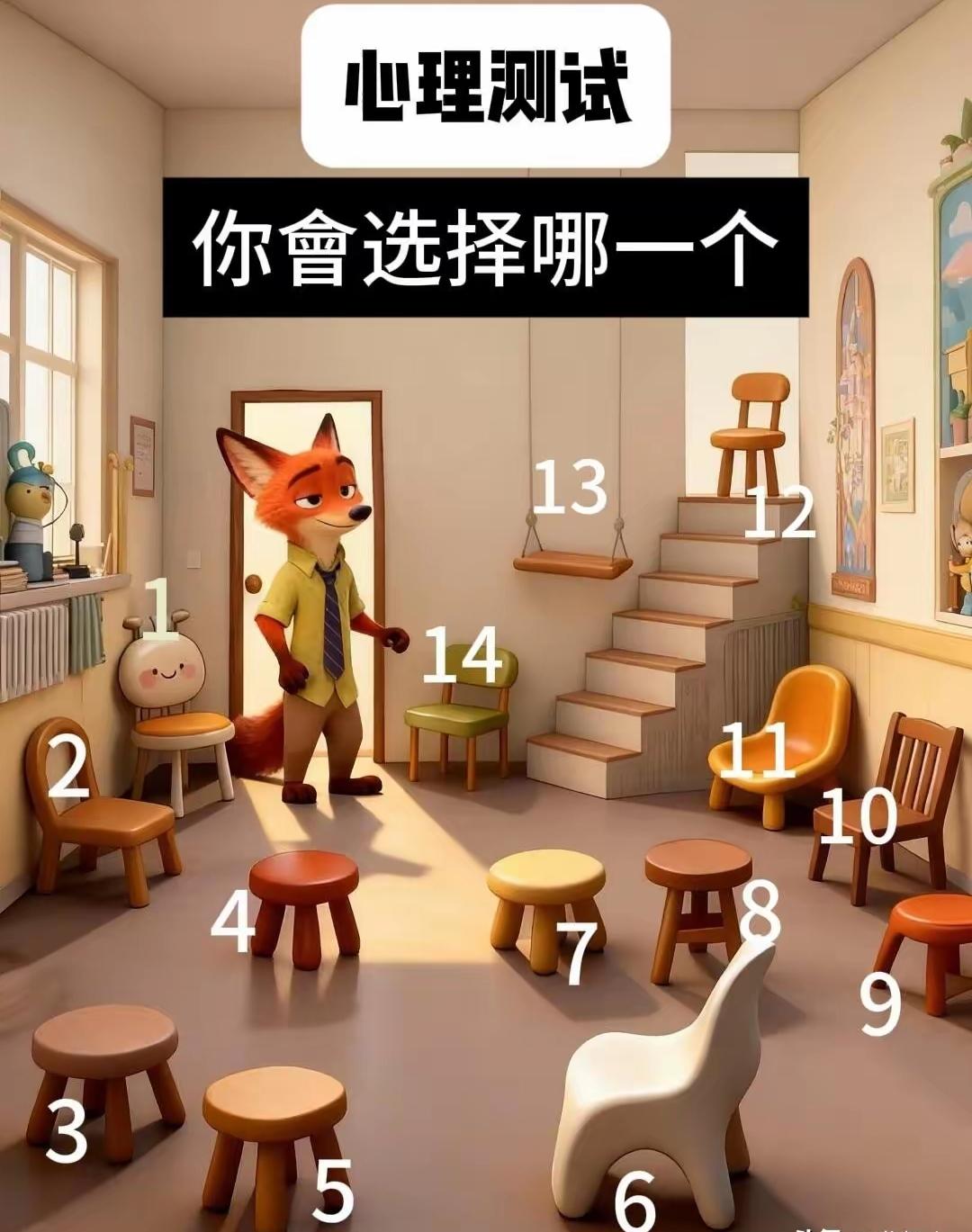 最近被这张图刷爆了外网爆火14把椅子心理测试选座瞬间暴露本性藏着你没发现的