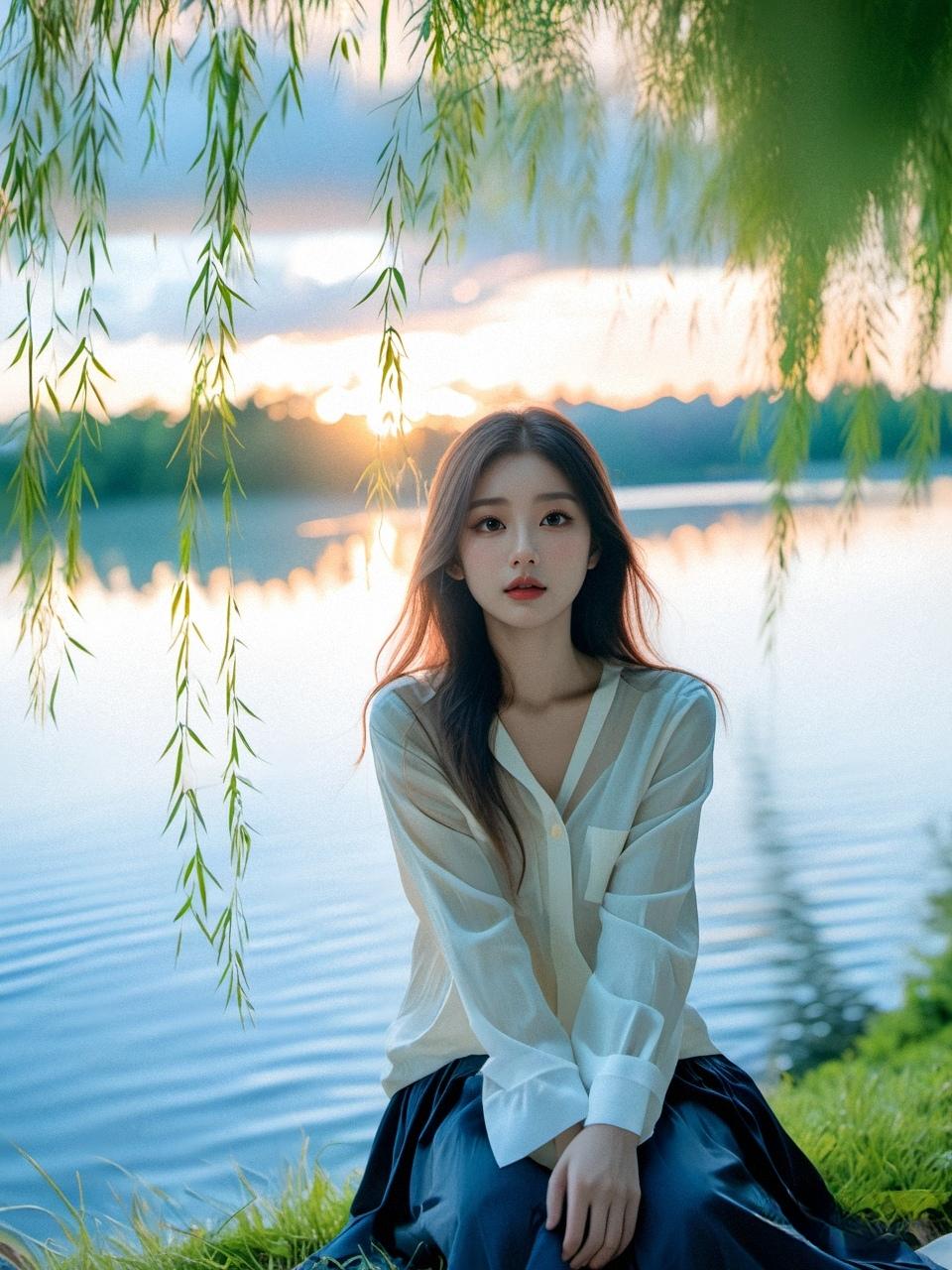 甜美女孩美景佳人五月你好美女写真高颜值美女