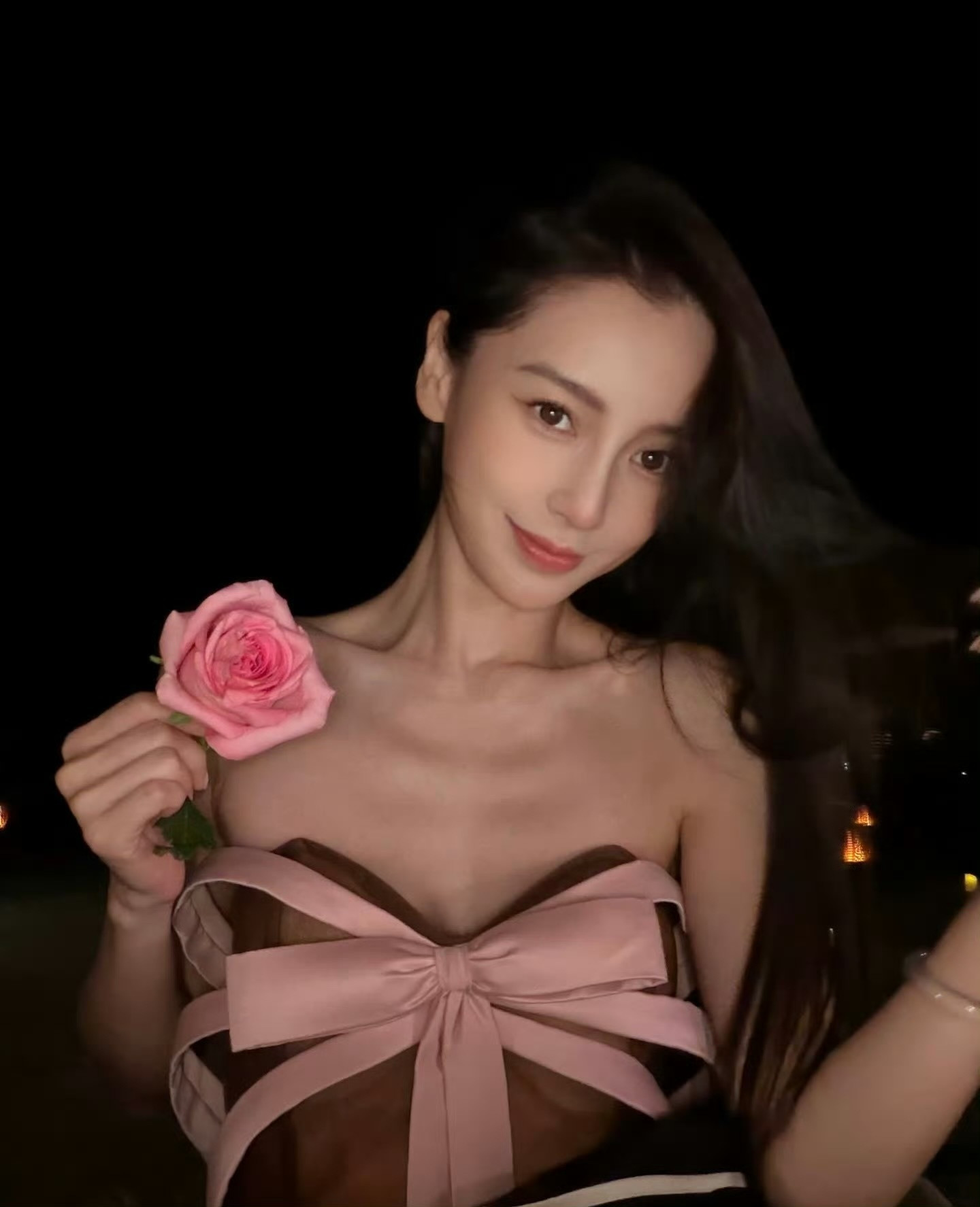 Angelababy面部提亮女神今晚我跟你回家