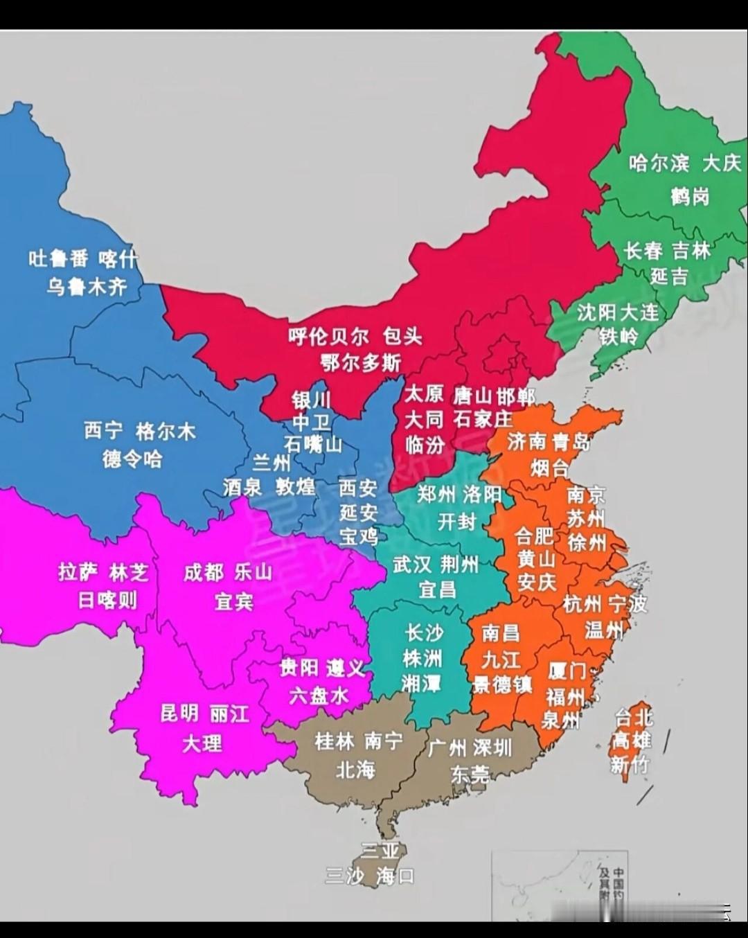 各省最出名的三座城市。安徽的，竟然是有安庆。