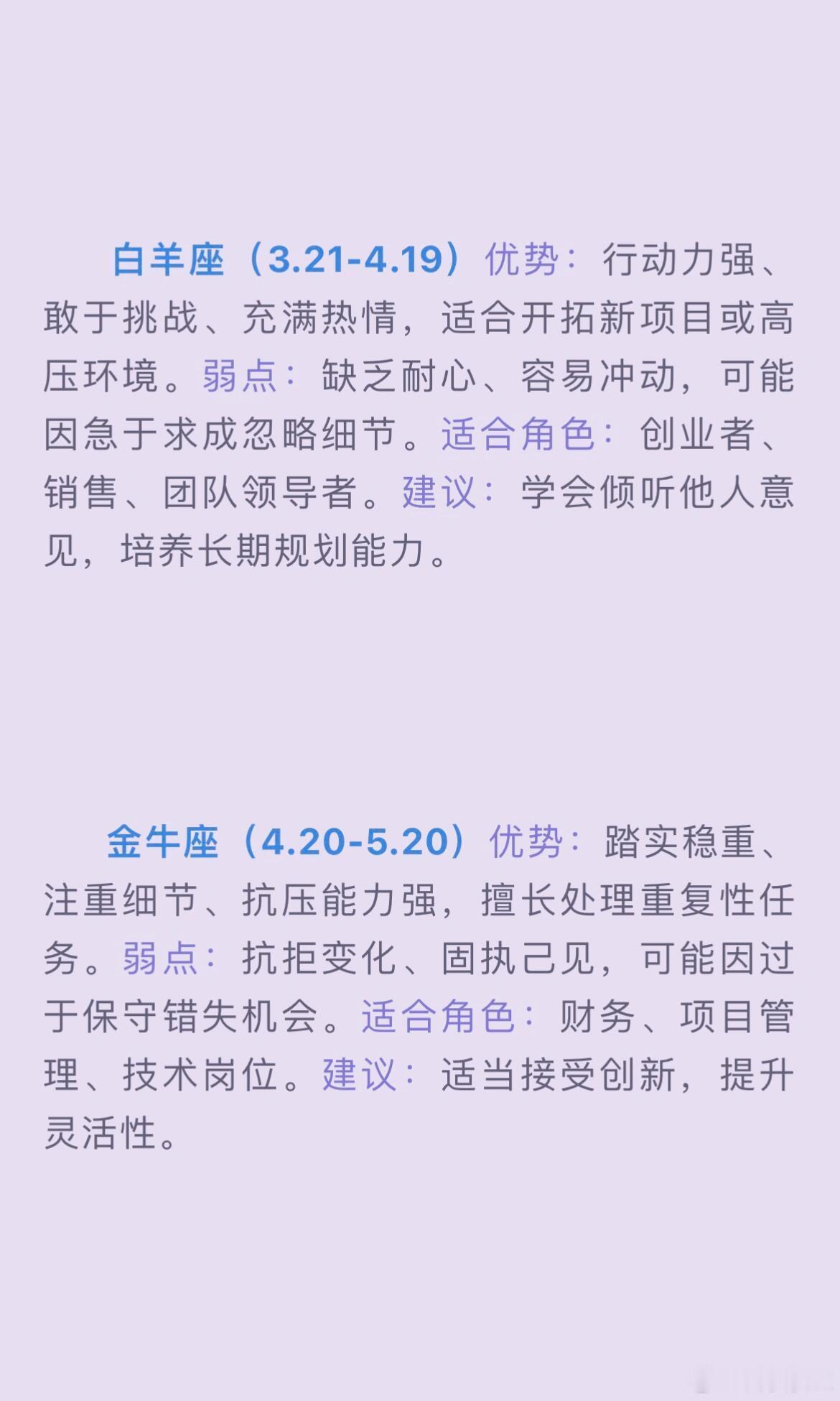 以下是对十二星座职场表现的分析总结：-火象星座：-白羊座：优势是行动力强、
