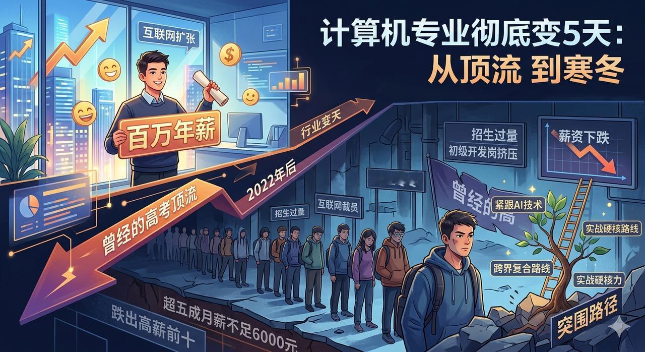 【“我花了四年苦读计算机，毕业却发现，连入场券都拿不到”】这句话，成了无数20