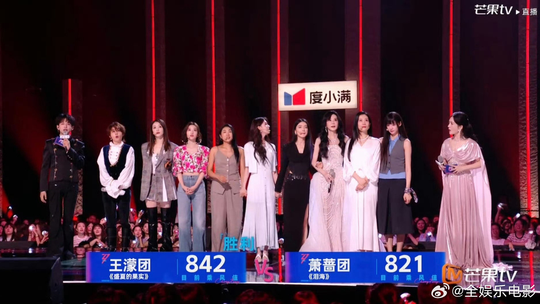 乘风2026队长秀舞台结果浪姐直播获得842乘风值获得821乘风值获得895乘风