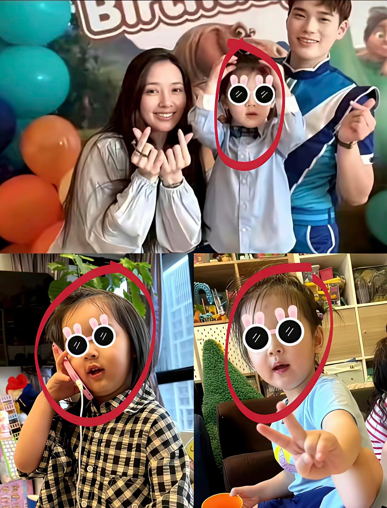 郭碧婷父亲晒3岁外孙近照，长发粉衣被误认女孩，性别教育引全网热议！