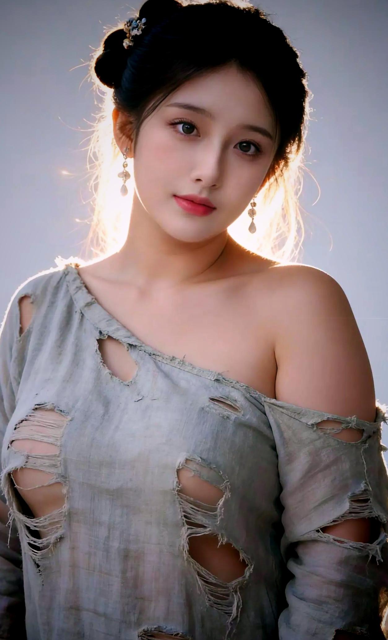 长得挺壮的，想知道妹子是什么地方人吗？为何连衣服都买不起？别人的女儿不敢嫁这地方