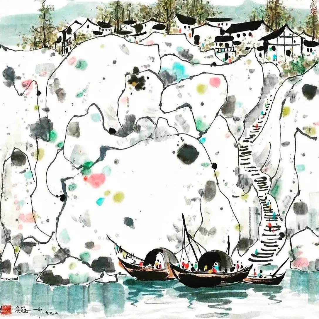 一开始觉得吴冠中太狂妄，他居然敢说徐悲鸿是美盲，不过，看了他俩的画作后，我动摇了