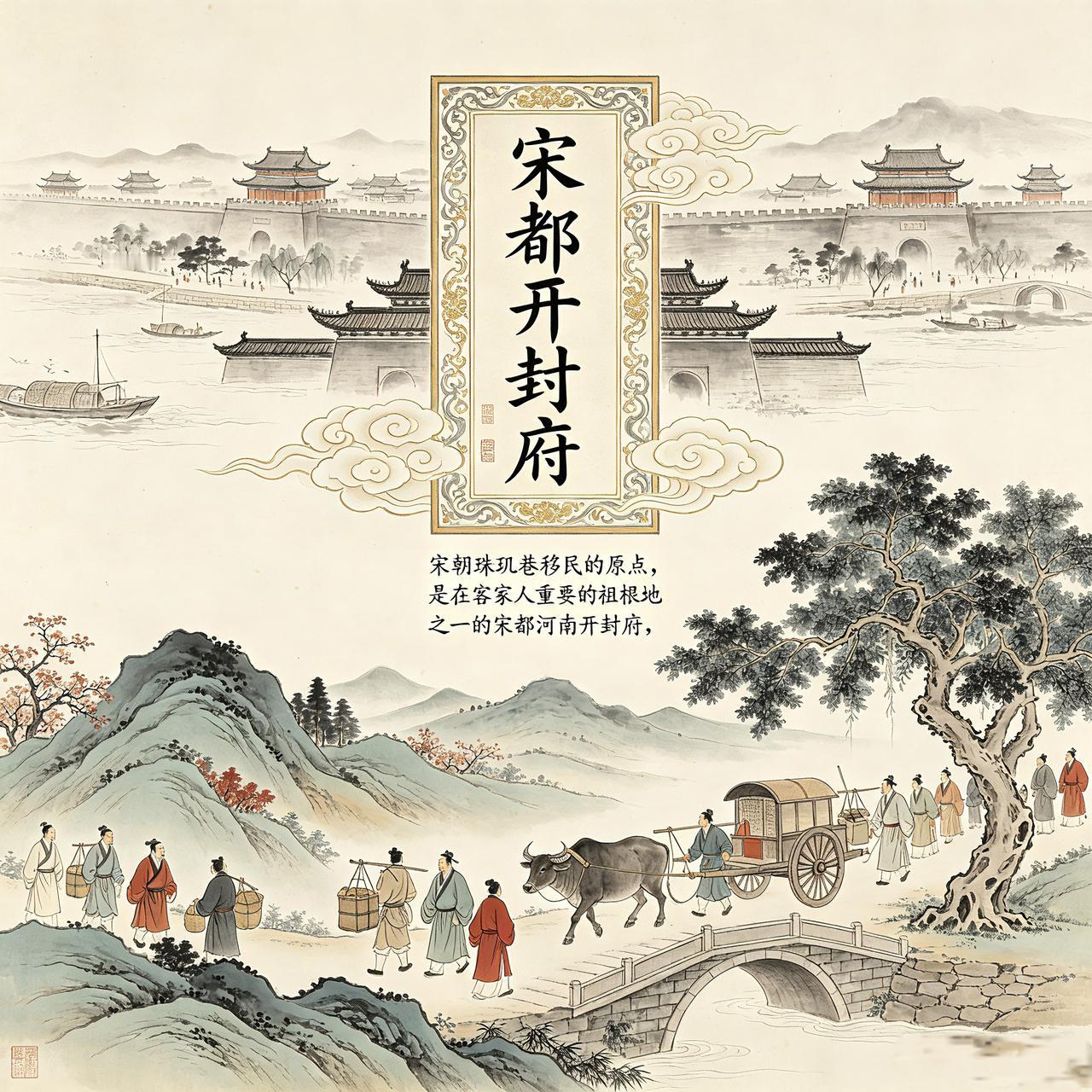 宋朝珠玑巷移民的原点，是在客家人重要的祖根地--宋都河南开封府。宋朝时期的珠玑