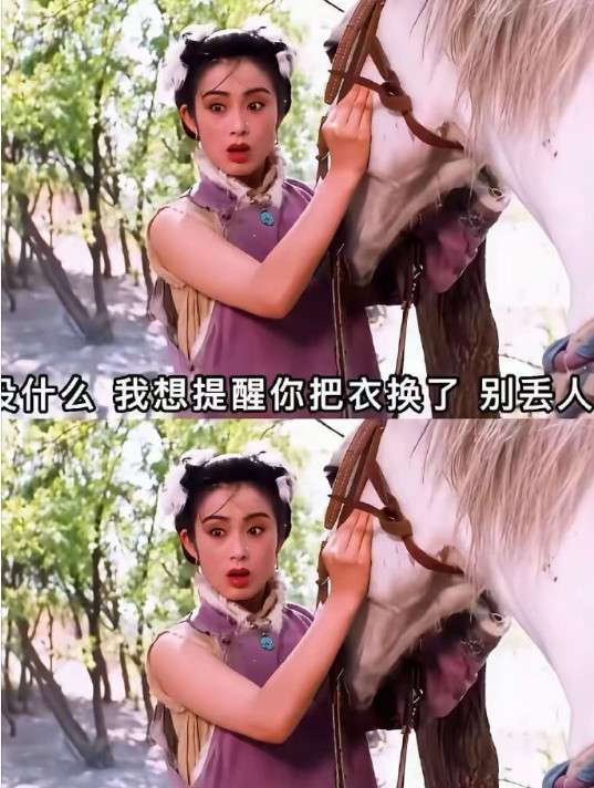 小时候看港片没觉得张敏惊艳，重温后才发现她演技自然、长相有辨识度，《倚天屠龙记》