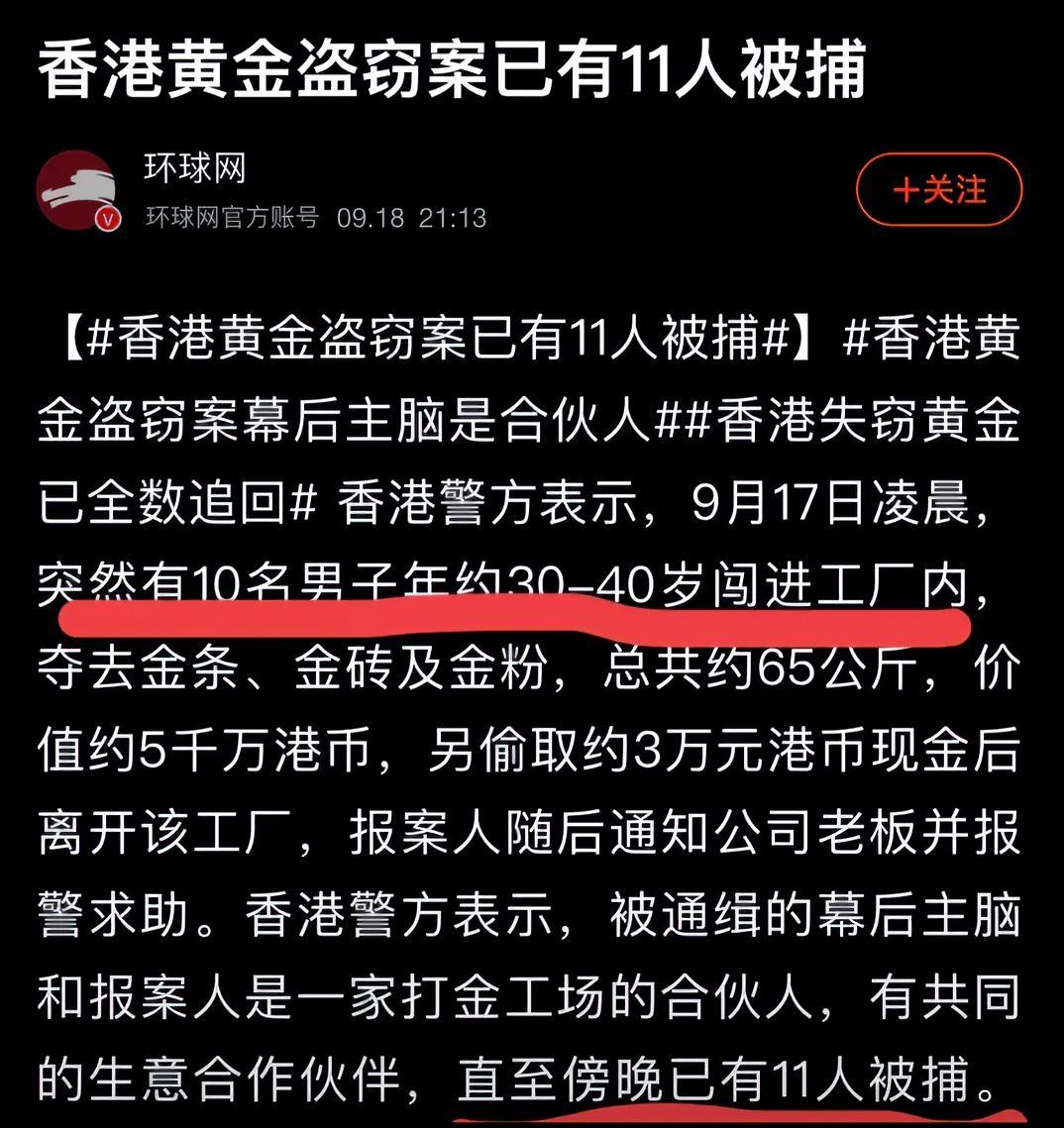 看到了11个傻子去抢金店，满大街的监控摄像头，你们是电影看多了吧。香港黄金抢