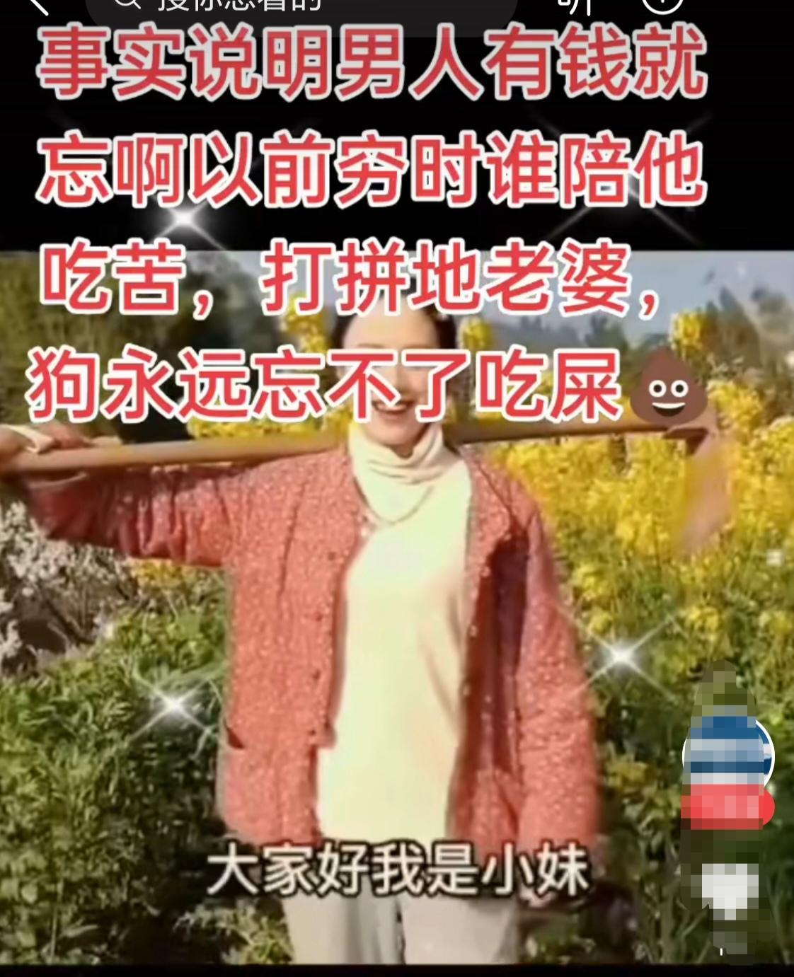 我在川乡小妹儿一些不太理智的粉丝这里体会了几句话：我有点难过。到底怎么这么癫？