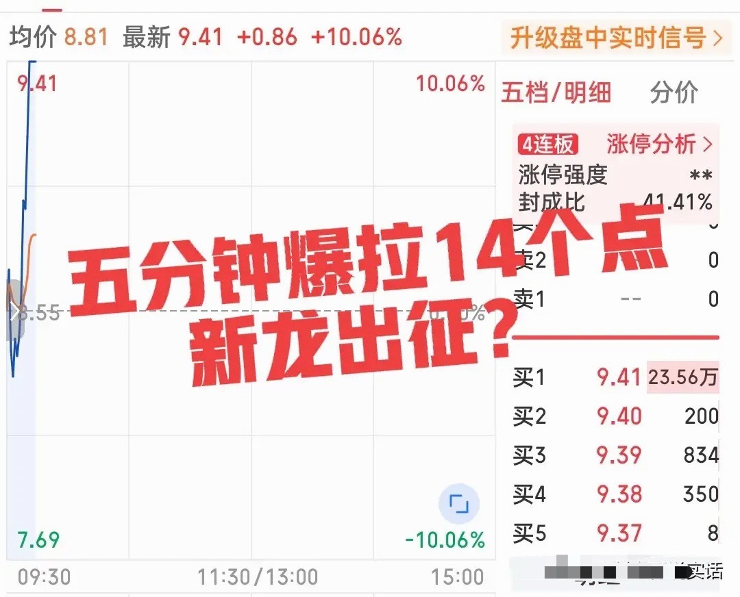 太牛了吧！五分钟狂拉14个点，上个厕所回来它居然一柱擎天封板了！这就是所谓的强者
