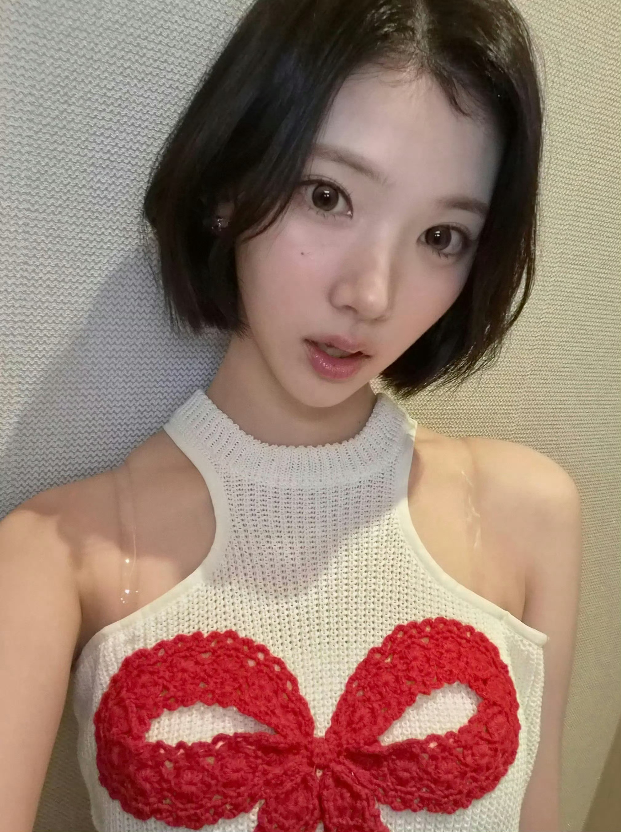 被这件挂脖吊带一眼戳中….🍒