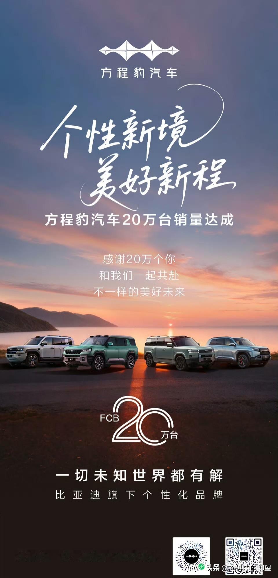 方程豹作为比亚迪的个性化品牌,每一款车都深入人心。豹5,豹8,钛7,钛3。从刚开