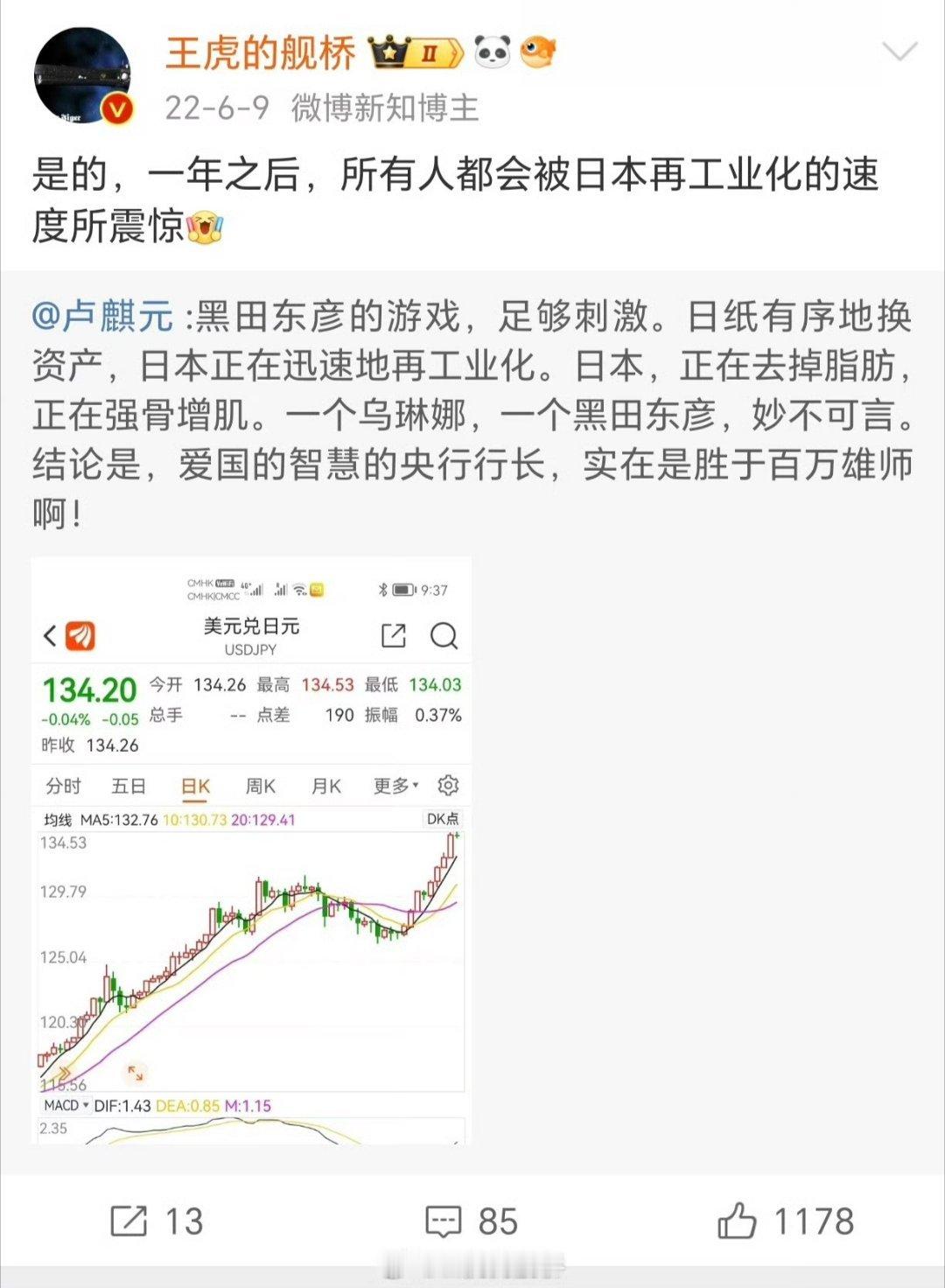 三年时间过去了，不知道日本的再工业化进程在卢老师的指导下进行得怎么样了。[思考]