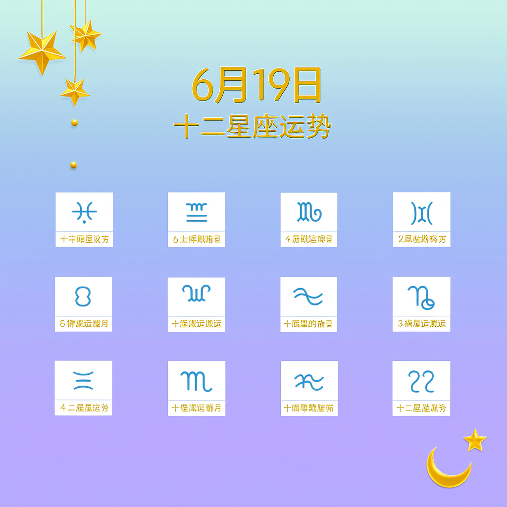 十二星座，6月19日运势大揭秘！快来看看你的星运如何！