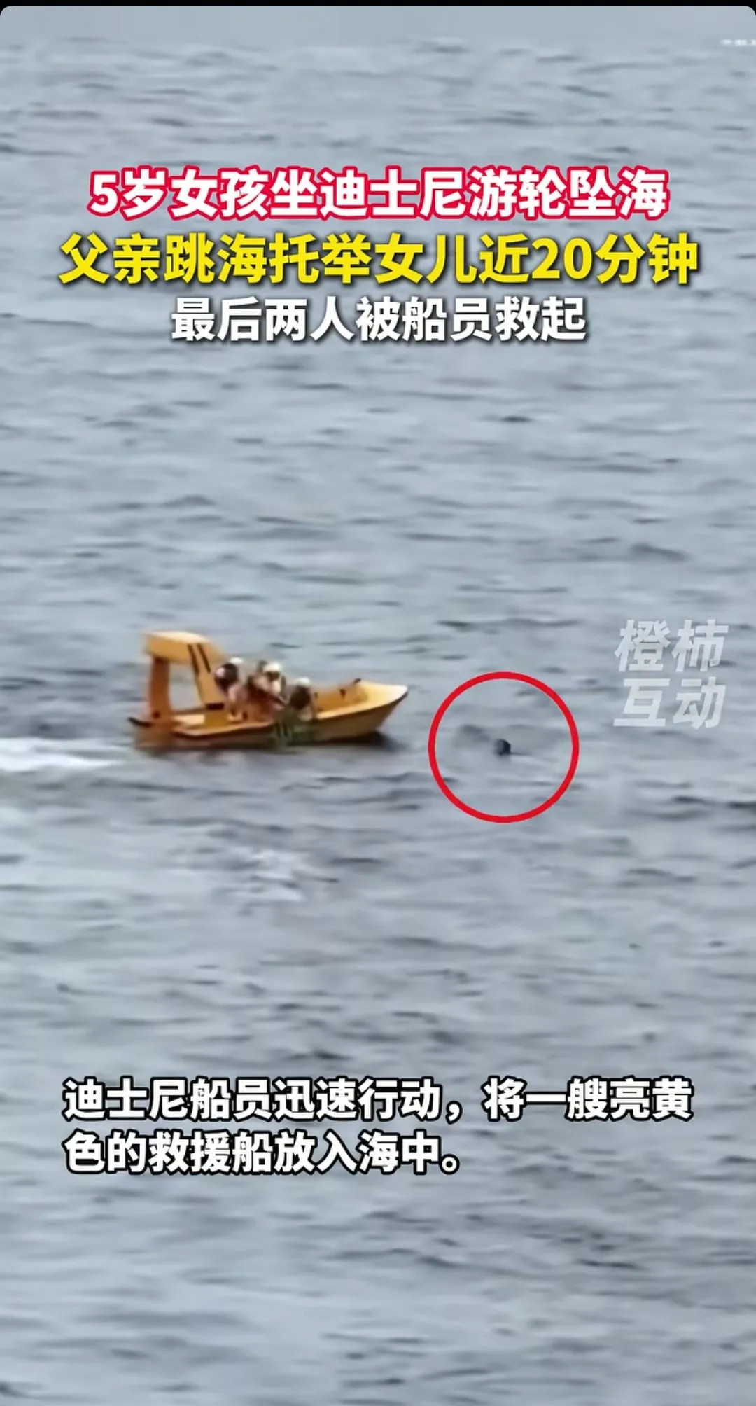 五岁女童坠海父亲跳海托举救回天呐！简直不敢相信，游轮上