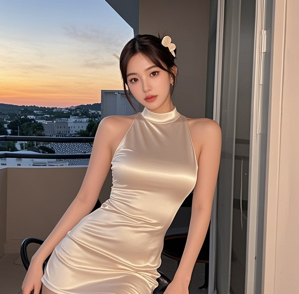 少妇紧身真丝诱惑，傲人身材勾勒极致魅力