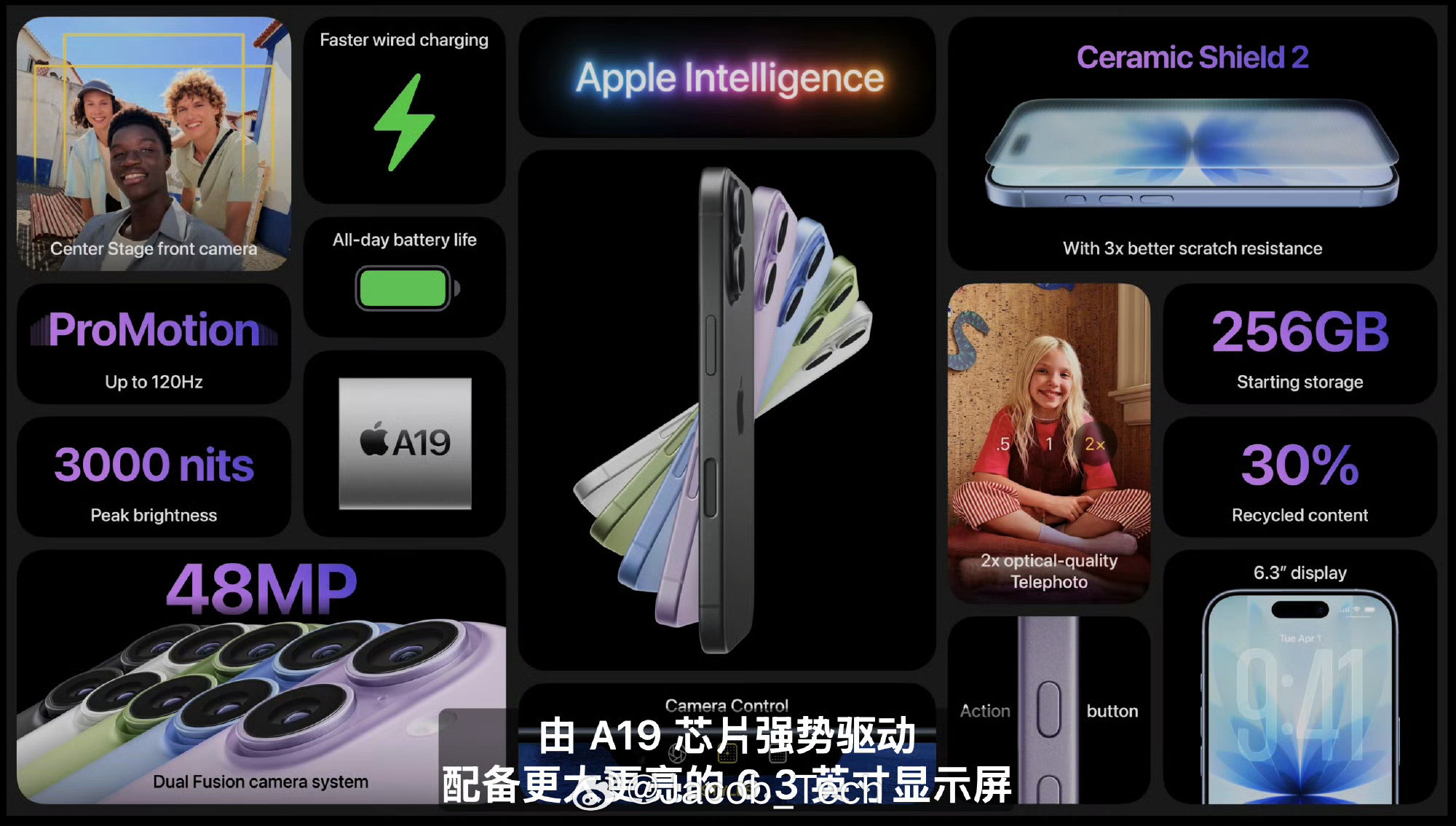 iPhone17这次的iPhone17标准版真的不错！高刷上了！颜色也好看！摄