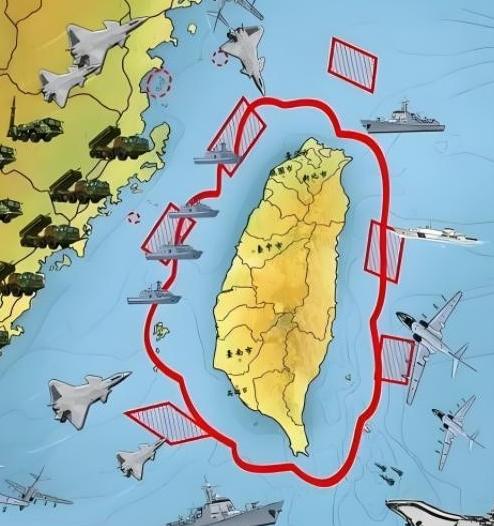 中国现在围岛，已经跟台湾地区没有关系了！只要老美敢出动航母或军舰支援台湾当局，大