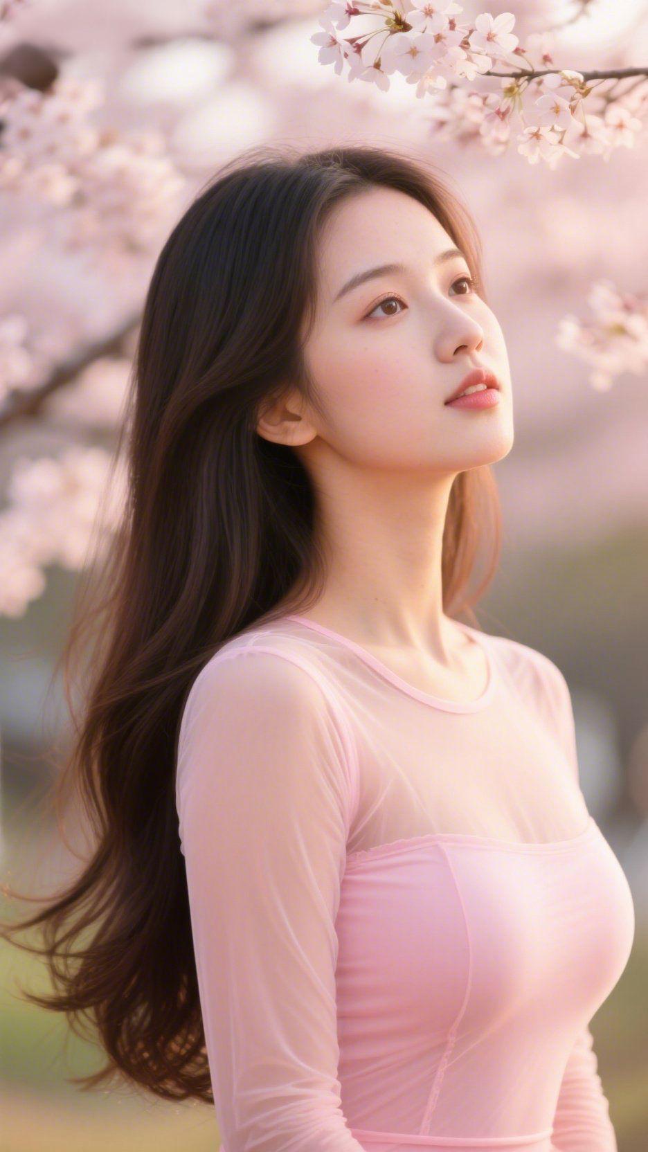 樱漫春日里春风绕枝，樱花簌簌落满肩头，将春日的温柔揉进每一寸时光。浅粉的衣