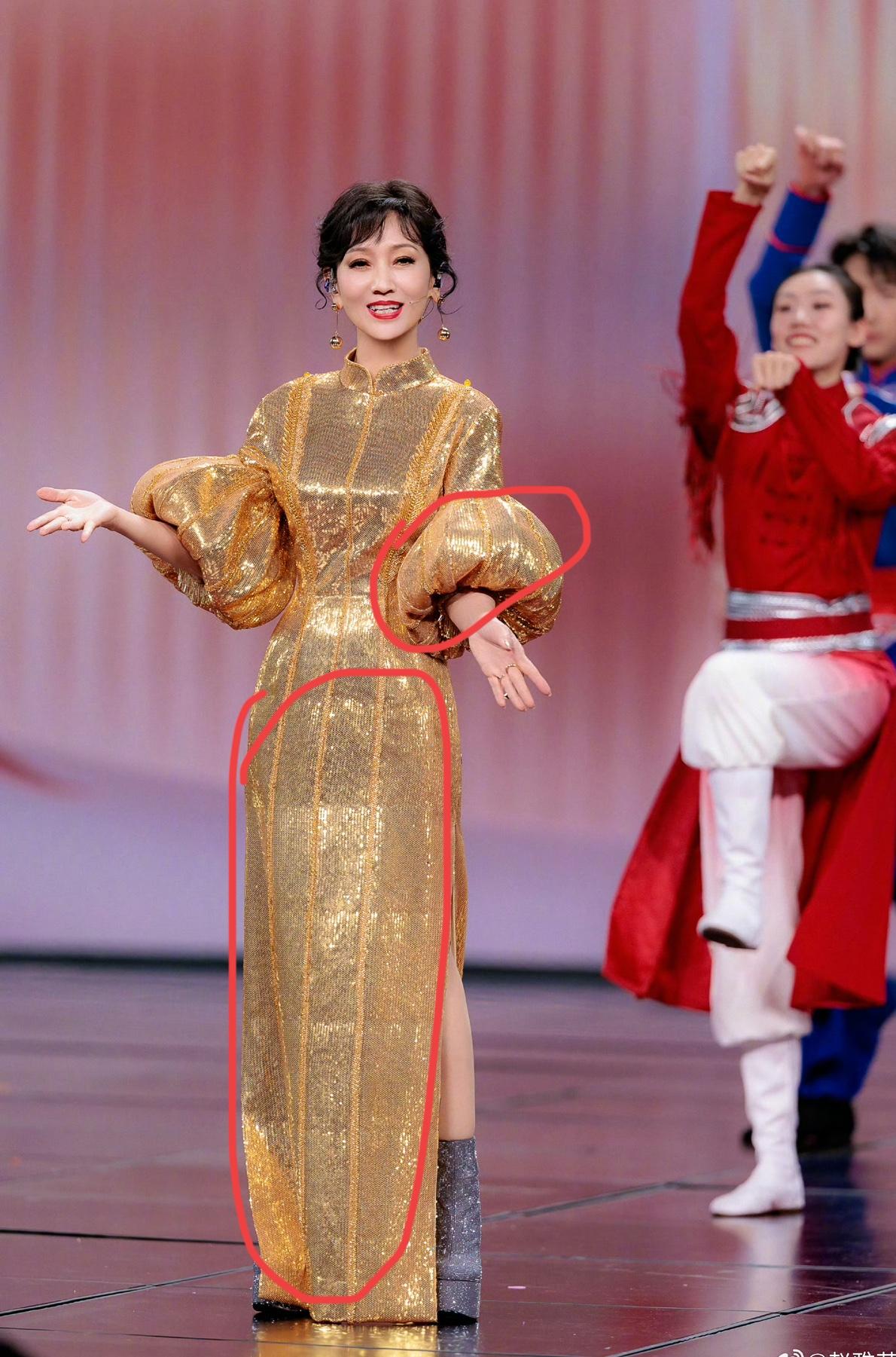 有点好奇央视元宵晚会赵雅芝的裙子是谁设计的，这个审美真的是绝了，看看赵雅芝
